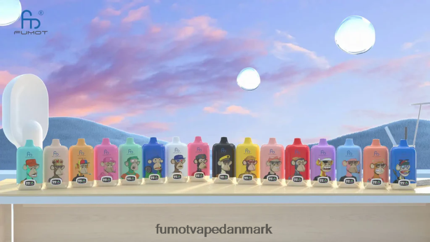 Fumot Vape Flavors - Fumot Digital Box engangs vape pod 12000 - 20ml (1 stk) 4686X6147 jordbær donut