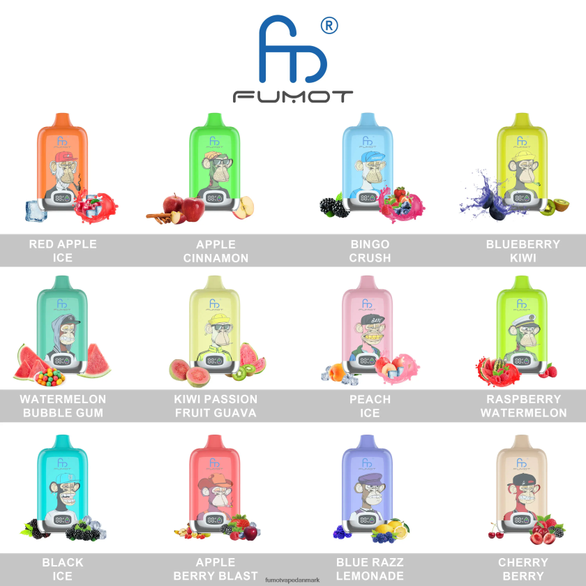 Fumot Vape Flavors - Fumot Digital Box engangs vape pod 12000 - 20ml (1 stk) 4686X6157 vandmelon is