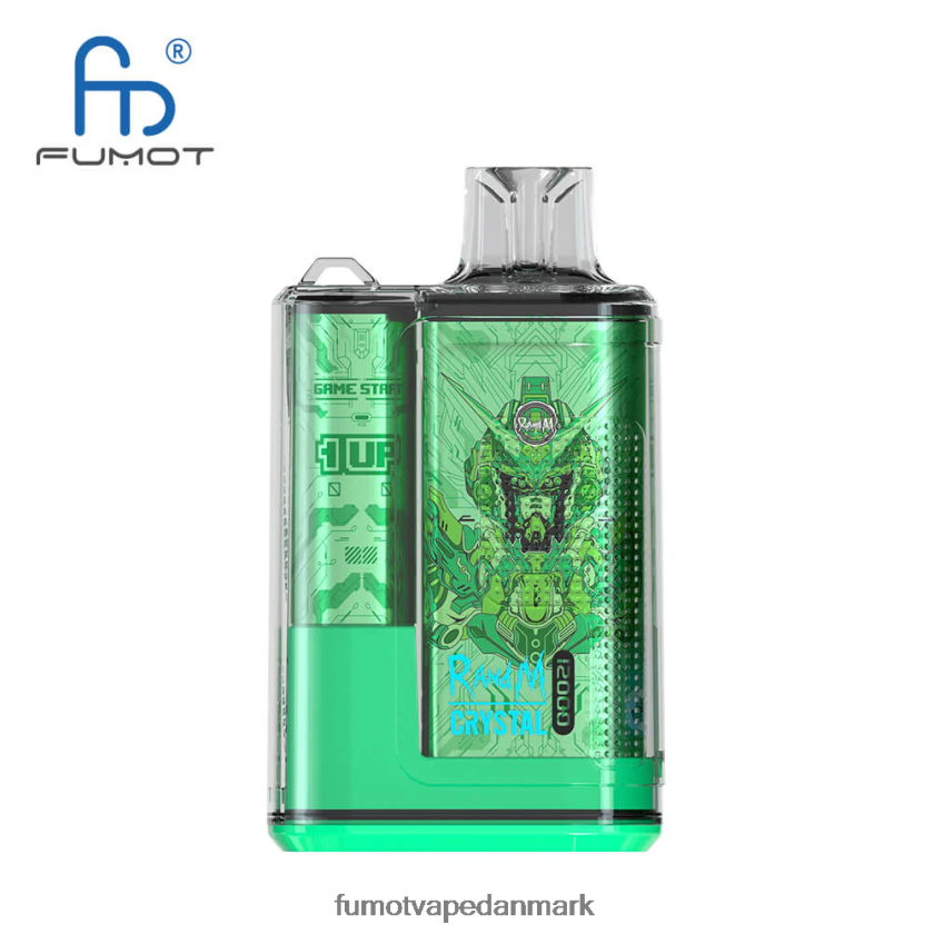 Fumot Vape Danmark - Fumot Crystal 1 stk - 12000 engangs vape boks 20ml 4686X6272 mango på is