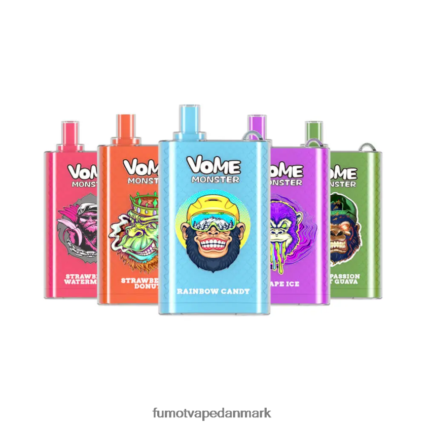 Fumot Danmark - Fumot Vome Monster 10000 engangs vape pod enhed - 20ml (1 stk) 4686X6431 frodig is