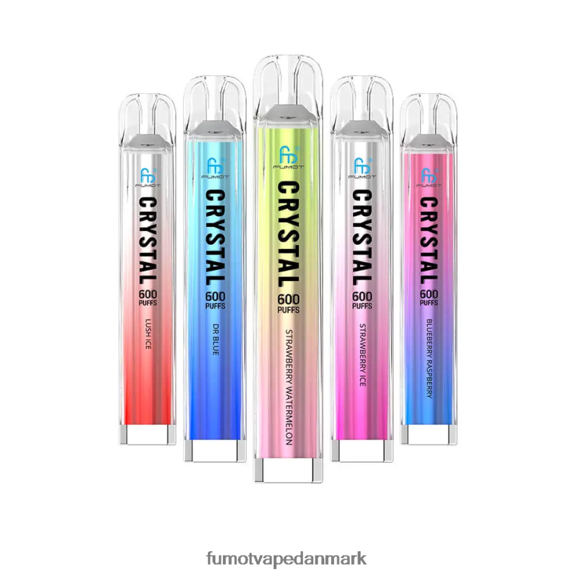 Fumot Vape Danmark - Fumot Crystal 2ml (3 stykker sæt) engangsvape - 600 tpd-kompatibel 4686X6392 citron & lime