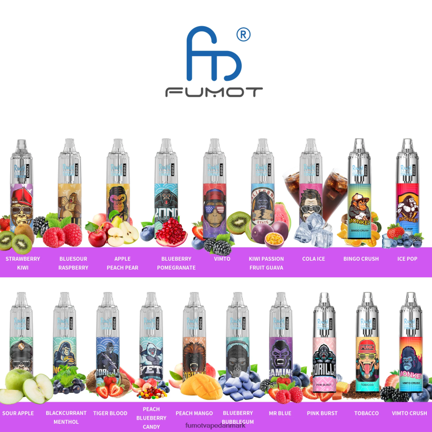 Fumot Danmark - Fumot Tornado 0% 7000 14ml engangs vape pen (1 stk) 4686X6531 ananas is